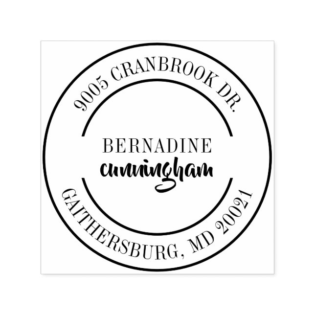 Sello Automático Dirección de devolución elegante profesional (Diseño)