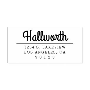 Sello Automático Dirección de devolución elegante u otro texto