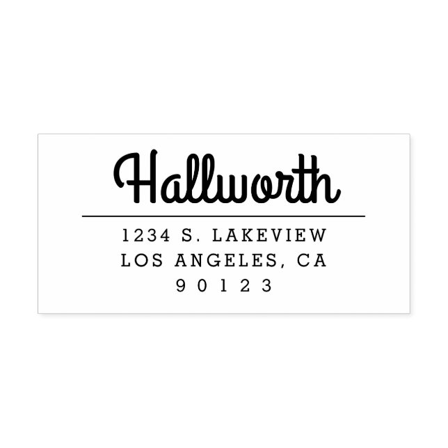 Sello Automático Dirección de devolución elegante u otro texto (Diseño)