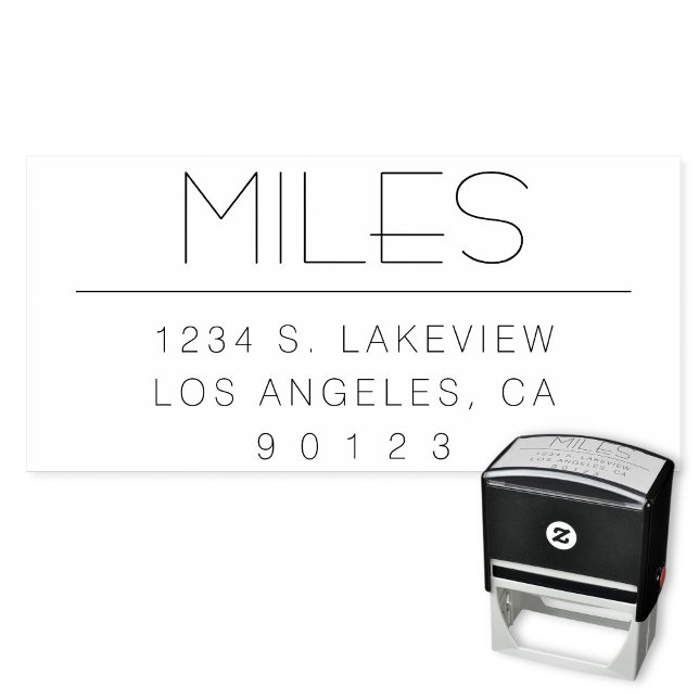 Sello Automático Dirección de devolución elegante u otro texto (Subido por el creador)