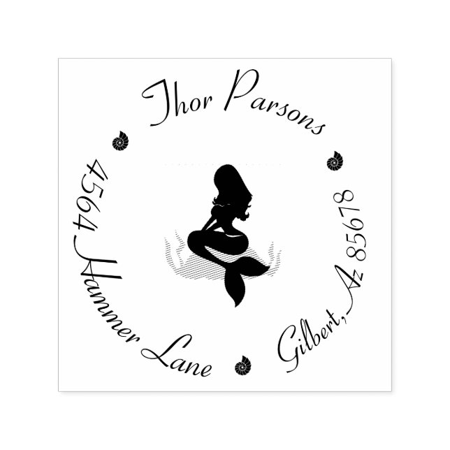 Sello Automático Dirección de devolución en círculo Personalizado d (Diseño)