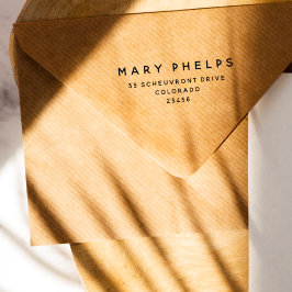 Sello Automático Dirección de devolución formal simple y moderna