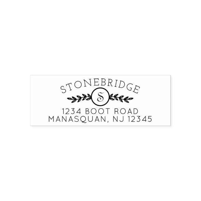 Sello Automático Dirección de devolución inicial con vegetación (Diseño)