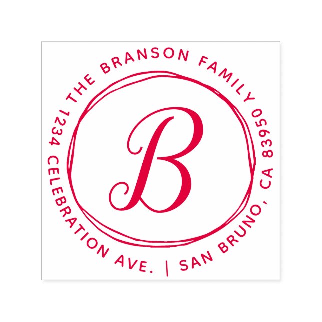 Sello Automático Dirección de devolución inicial de los círculos di (Diseño)