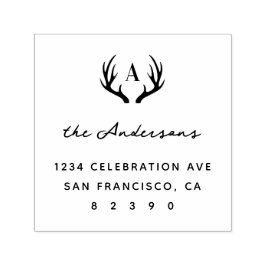 Sello Automático Dirección de devolución inicial del nombre de fami