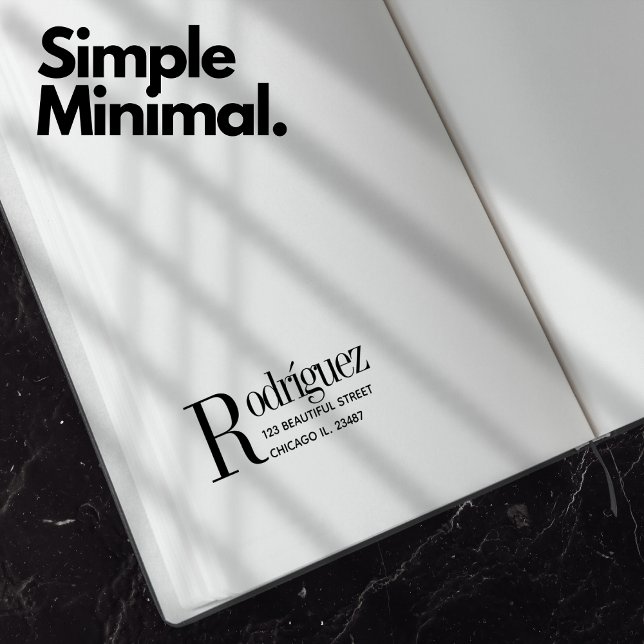 Sello Automático Dirección de devolución Limpiar contacto mínimo si (Return Address Clean Simple Minimal Contact Self-inking Stamp)