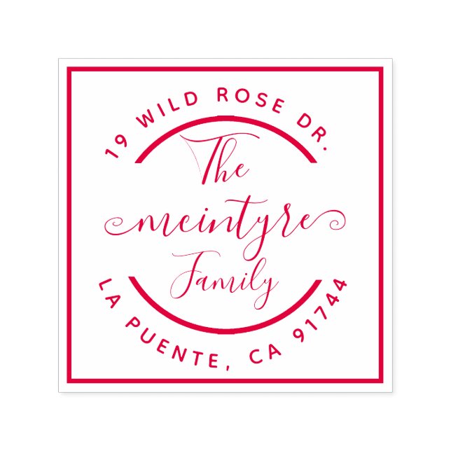 Sello Automático Dirección de devolución manuscrita de marco cuadra (Diseño)