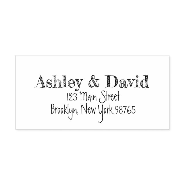 Sello Automático Dirección de devolución manuscrita esbozada (Diseño)