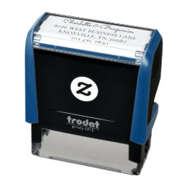 Sello Automático Dirección de devolución minimalista con letra mode