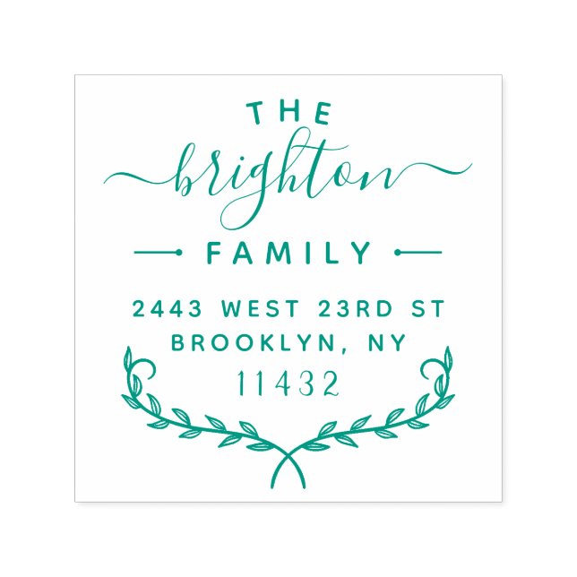 Sello Automático Dirección de devolución moderna de la familia con  (Diseño)