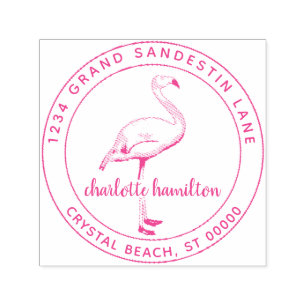 Sello Automático Dirección de devolución moderna de pájaros tropica