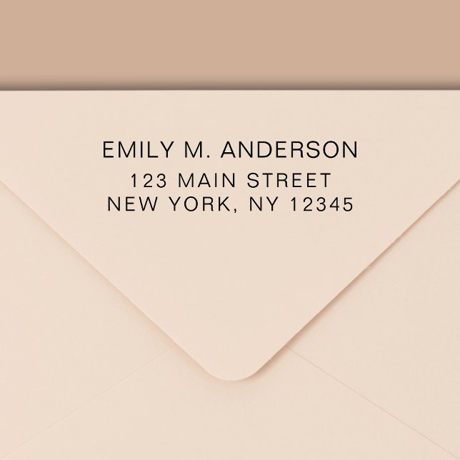 Sello Automático Dirección de devolución moderna Minimalista simple (Subido por el creador)