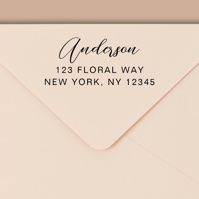 Sello Automático Dirección de devolución moderna Minimalista simple (Subido por el creador)