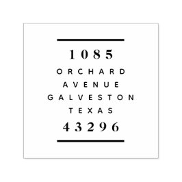 Sello Automático Dirección de devolución moderna tipografía negrita