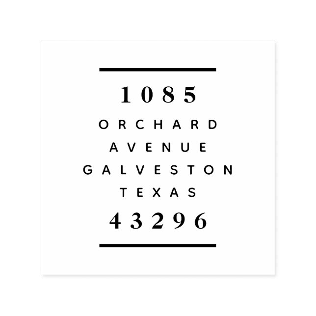 Sello Automático Dirección de devolución moderna tipografía negrita (Diseño)