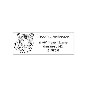 Sello Automático Dirección de devolución Ojos poderosos del tigre