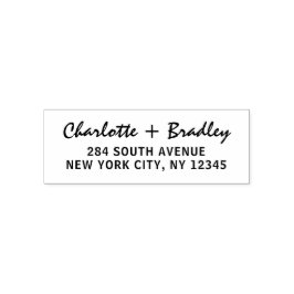 Sello Automático Dirección de devolución personal profesional con l