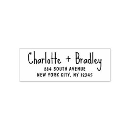 Sello Automático Dirección de devolución personal profesional con l