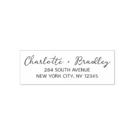 Sello Automático Dirección de devolución personal profesional con l