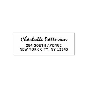 Sello Automático Dirección de devolución personal profesional de gu