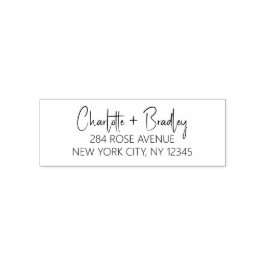 Sello Automático Dirección de devolución personal profesional de gu