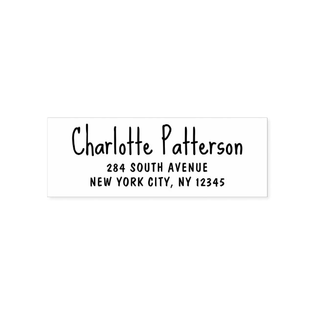 Sello Automático Dirección de devolución personal profesional guión (Diseño)