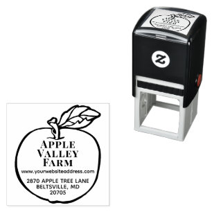 Sello Automático Dirección de devolución personalizada de Apple Gro