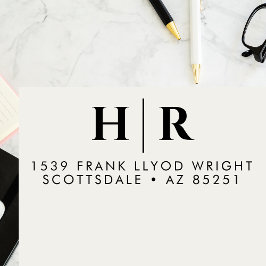 Sello Automático Dirección de devolución personalizada simple monog