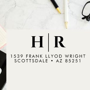 Sello Automático Dirección de devolución personalizada simple monog