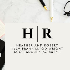 Sello Automático Dirección de devolución personalizada simple monog