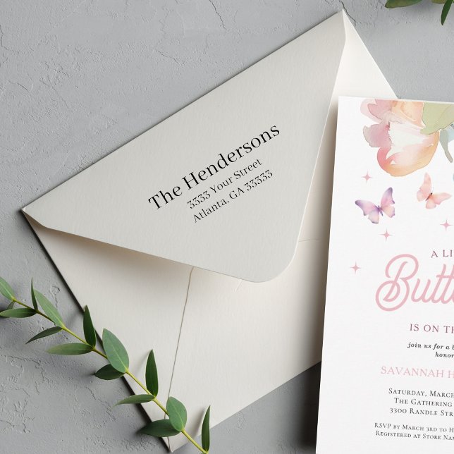 Sello Automático Dirección de devolución profesional formal (Subido por el creador)