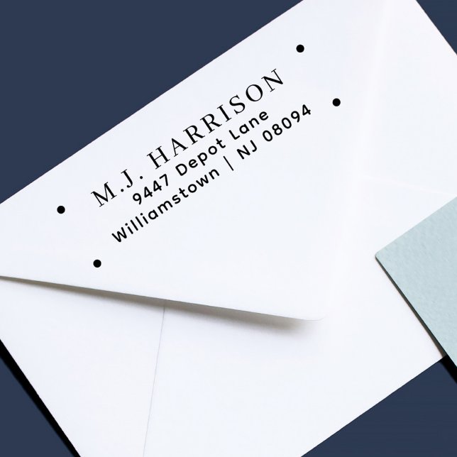 Sello Automático Dirección de devolución profesional moderna y senc (Subido por el creador)