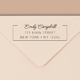 Sello Automático Dirección de devolución profesional personal Minim