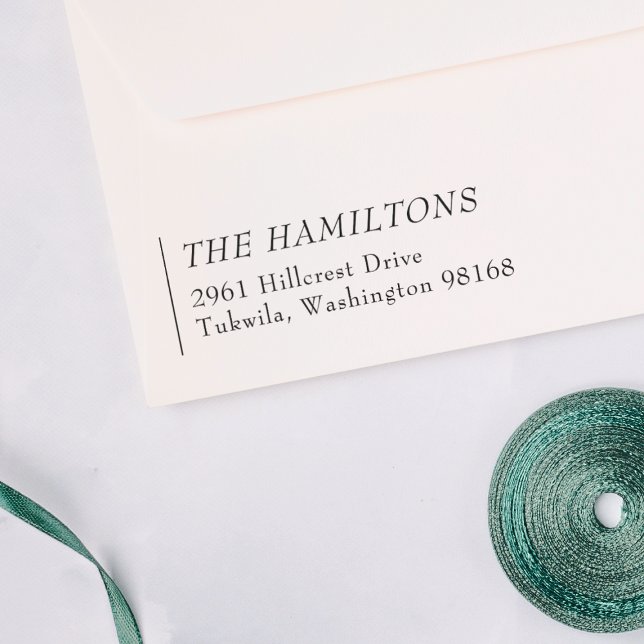 Sello Automático Dirección de devolución profesional simple alinead (Stamp Mockup)