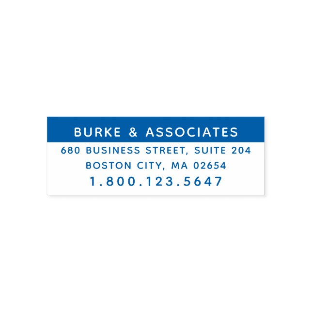 Sello Automático Dirección de devolución profesional simple teléfon (Diseño)