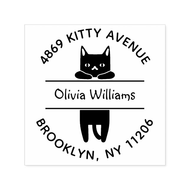 Sello Automático Dirección de devolución redonda de Personalizado d (Diseño)