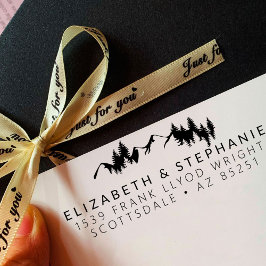 Sello Automático Dirección de devolución Rústica Boda al aire libre