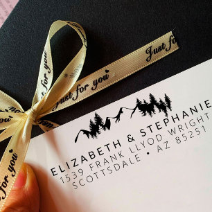 Sello Automático Dirección de devolución Rústica Boda al aire libre