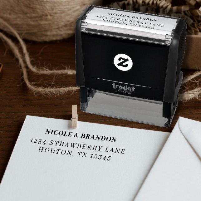Sello Automático Dirección de devolución simple (Simple Return Address Self-inking Stamp)