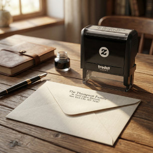 Sello Automático Dirección de devolución simple llana moderna elega