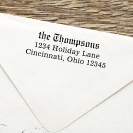 Sello Automático Dirección de devolución simple tipografía clásica