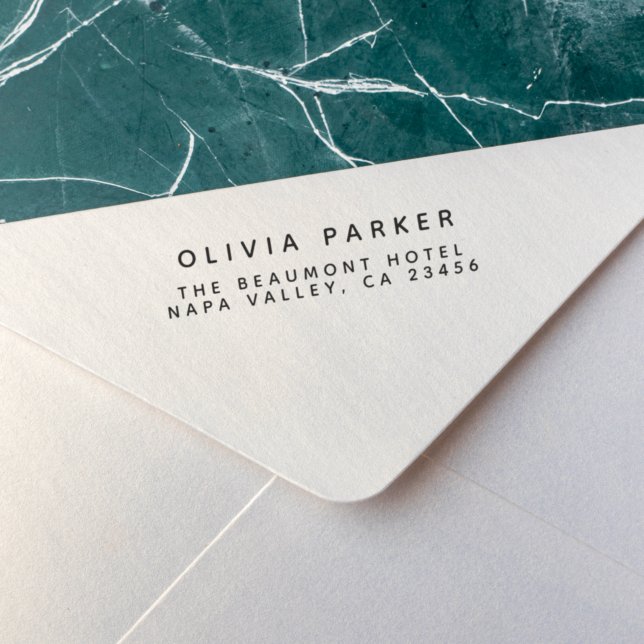 Sello Automático Dirección de devolución simple y moderna (Subido por el creador)