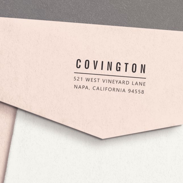 Sello Automático Dirección de devolución simple y moderna (Subido por el creador)