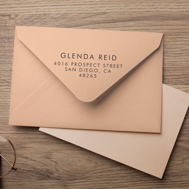 Sello Automático Dirección de devolución simple y moderna Minimalis (Subido por el creador)