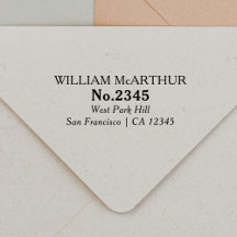 Dirección de devolución Tipografía de época simple