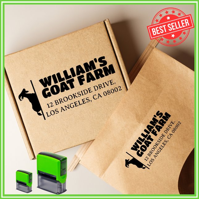 Sello Automático Dirección de devolución única de la granja de cabr (Subido por el creador)