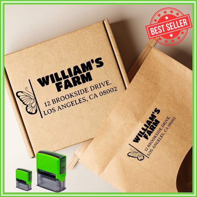 Sello Automático Dirección de devolución única de la granja de mari (Subido por el creador)