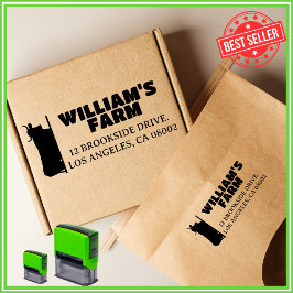 Sello Automático Dirección de devolución única de la granja de vaca