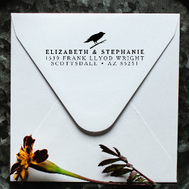 Sello Automático Dirección de devolución Vintage Boda gótico Person