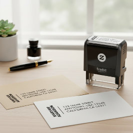 Sello Automático Dirección de devolución y nombre Minimalista moder
